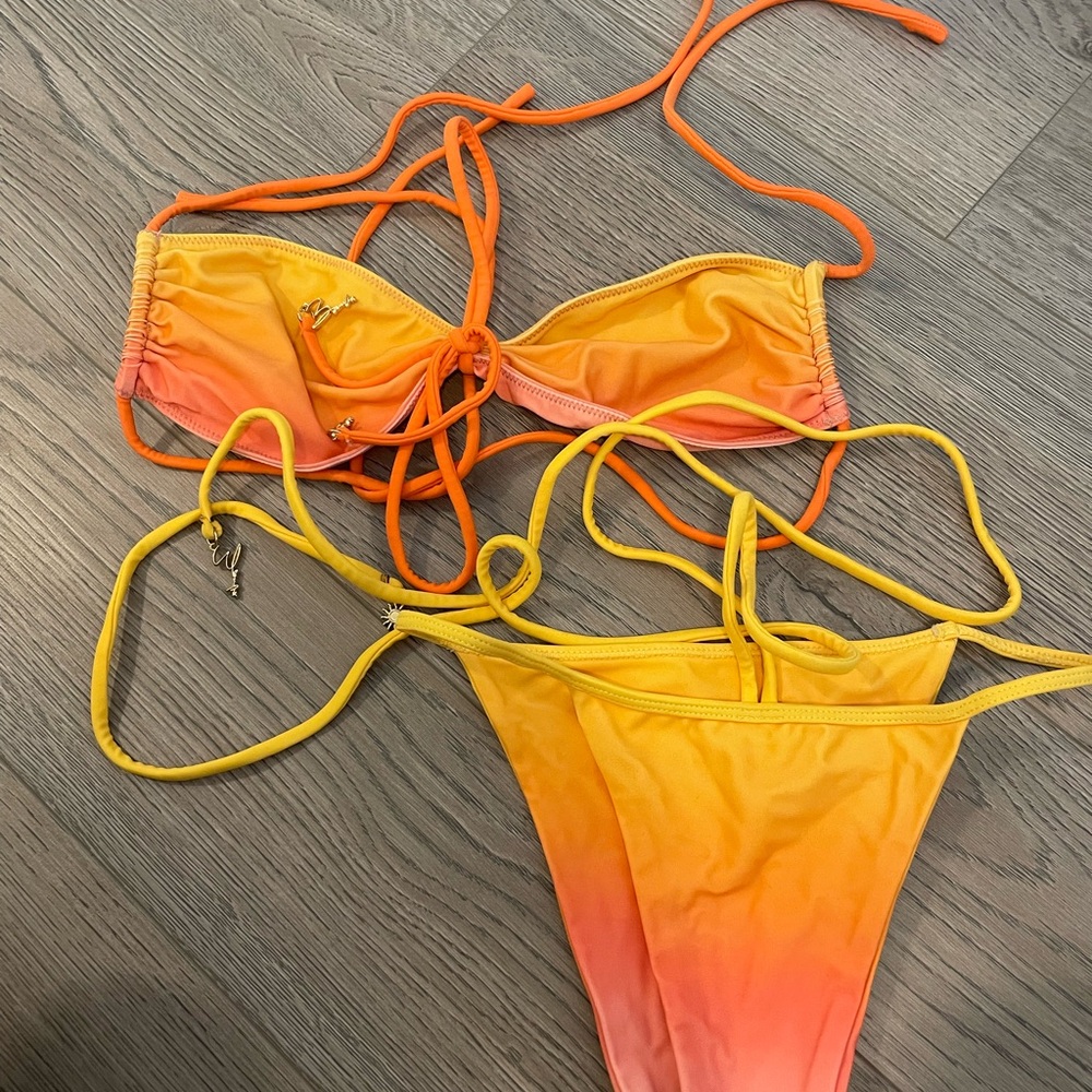 Gradient Orange and Yellow Bikini Set